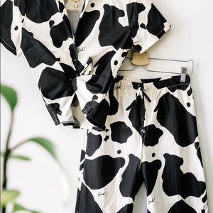 Lisa says Gah Cow Print pants 🐄